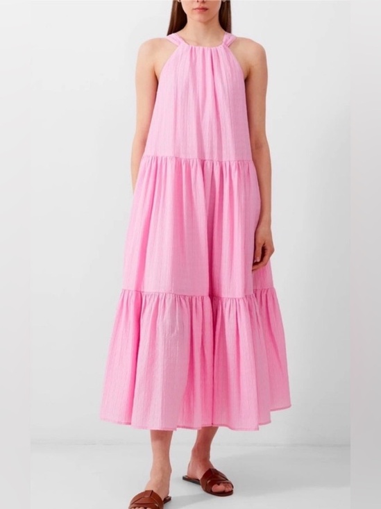 French Connection Dresses & Skirts - French Connection Aleska Pink Textured Midi Dress